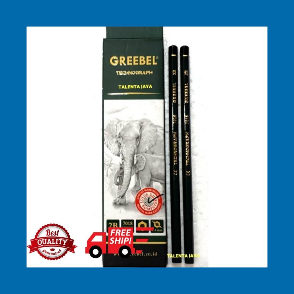 

sa-324 GREEBEL 7018 PENCIL / PENSIL 2B (12 PCS per SET) Original