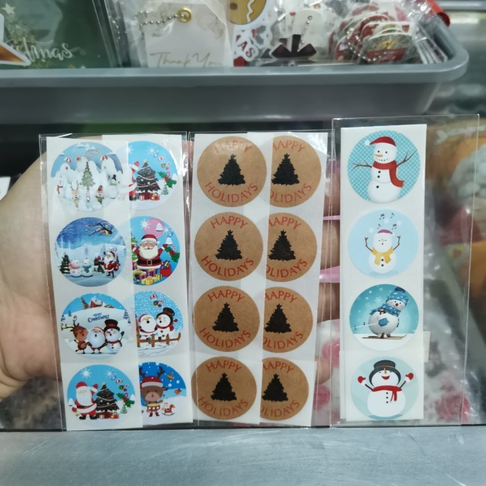 

] sticker stiker natal kecil tanggung