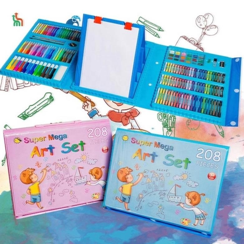 

wd-54 SEJAHTERA SELALU - Alat Lukis Set 208pcs Crayon Mewarnai Pensil Krayon Warna Alat Menggambar atau Mewarnai Original