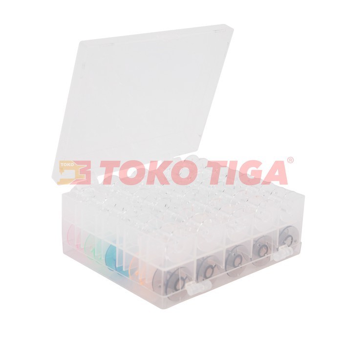 Bobbin / Spool Box Warna Isi 50 Pcs (Mesin Jahit Portable)