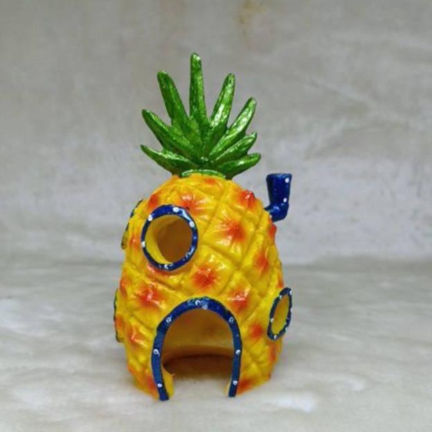 Diskon Hiasan Aquarium Rumah Spongebob, Rumah Nanas Spongebob, Dekorasi Aquarium Rumah Spongebob, De