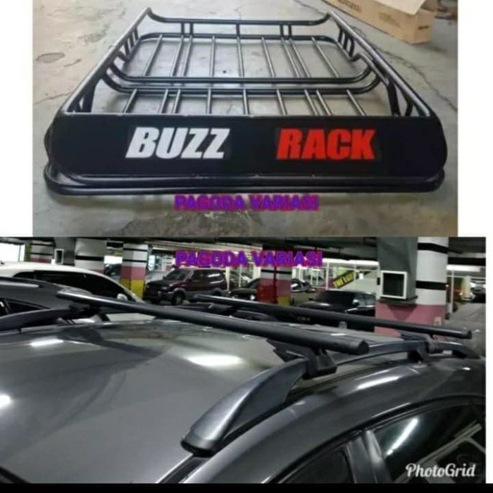 Paket Cross Bar + Buzz Rack Full Besi Mobil Xtrail Gratis Ongkir