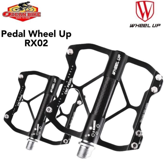 Pedal Flat Sepeda Wheel Up Carbon 3 Bearing