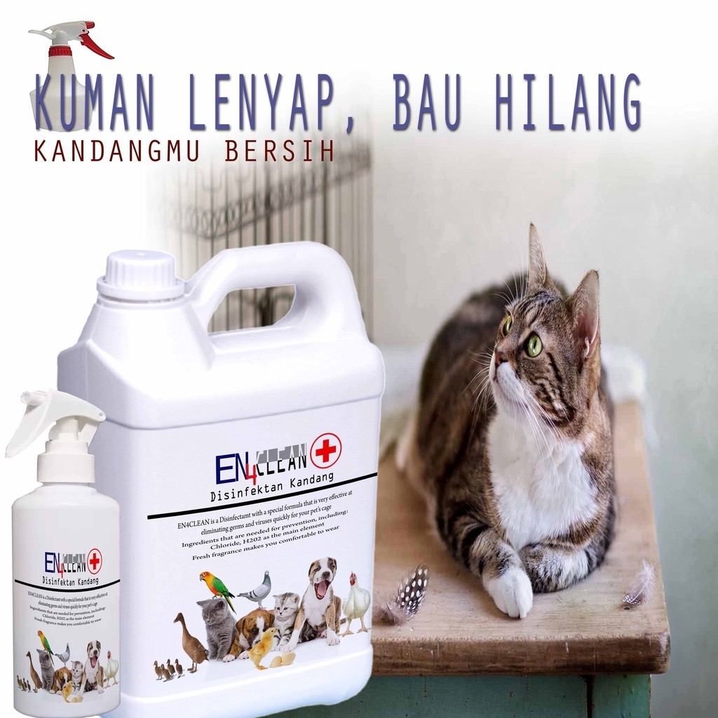 Spray Kandang sampai dengan 5L Desinfektan kandang kucing kesayangan unuk menghilangkan kuman dan b+