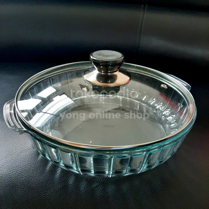 Piring Saji Dengan Tutup Kaca 25 Cm