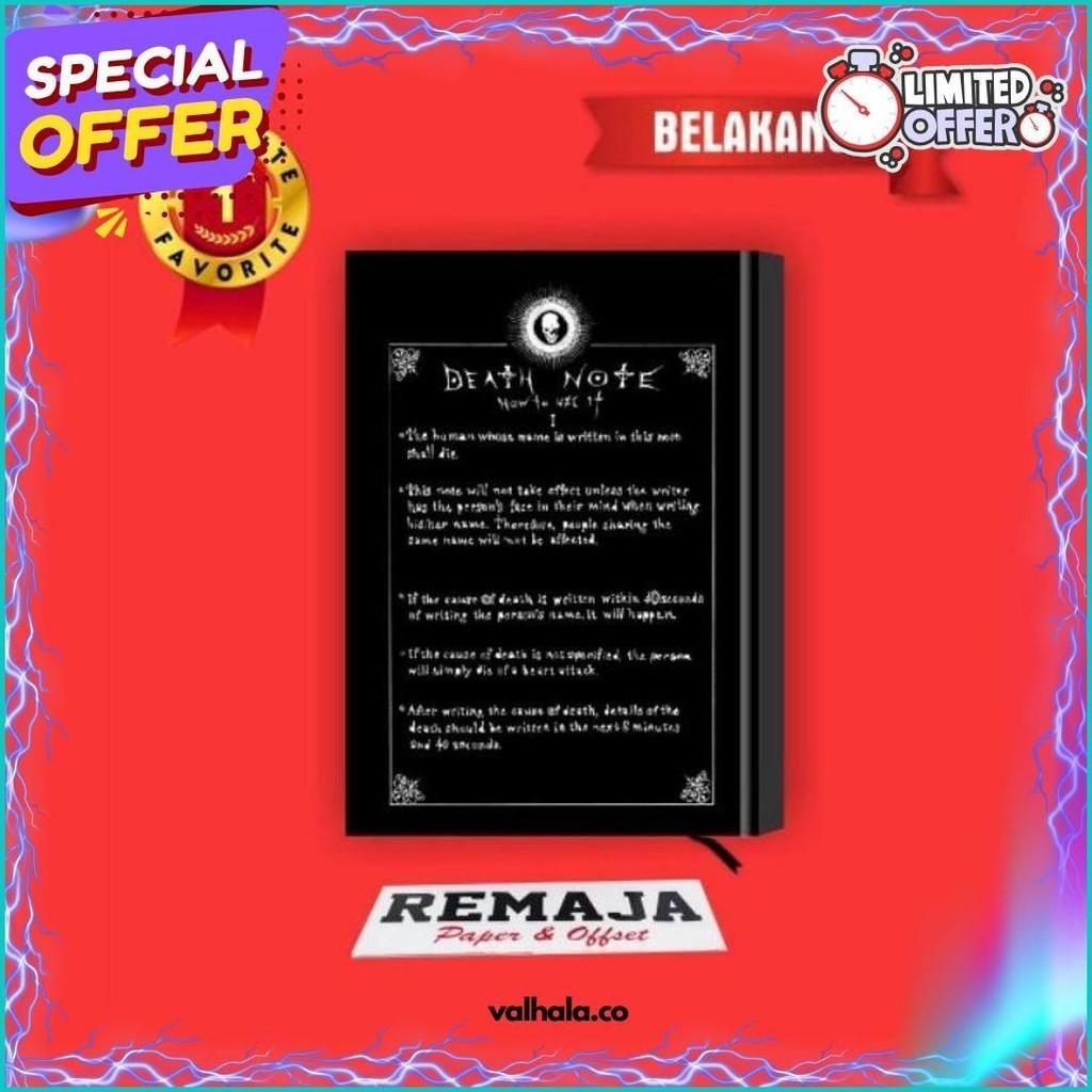 

(Dyi) Pocket Book/Note Book Hardcover Death Note A6 & A5 / Buku Tulis Catatan Notes