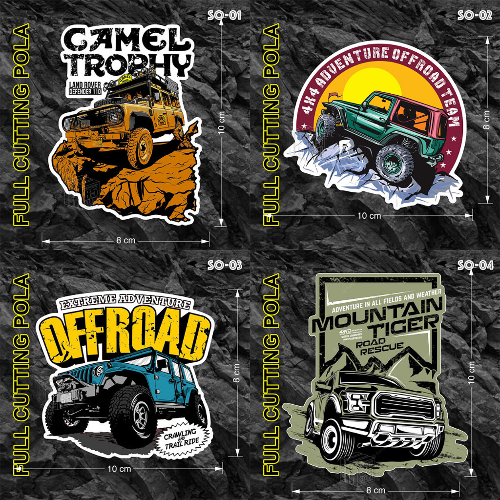 

Stiker Laptop Tumbler Gadget Offroad 01(Full Cutting Pola) Premium