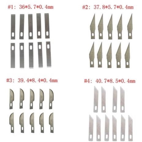 

:<:<:<:<] 10pcs Refill Pen Cutter Pisau Ukir Pahat Kayu Kulit PCB
