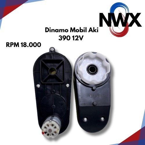 Terbaru Dinamo Dan Gearbox 390 12 Volt 18000 Rpm Mobil Motor Aki Mainan Anak Remote Control Promo