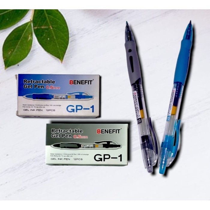 

PULPEN BALLPOINT GEL PEN CETREK RECTRACT PENCET 0.5 MM HITAM BIRU