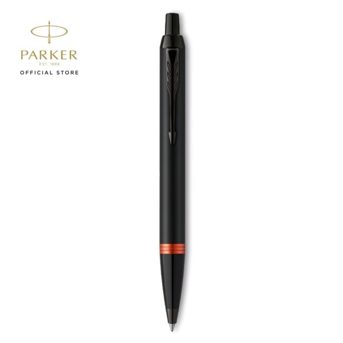 

Pen Parker IM Flame Orange Ring Black Trim Ballpoint