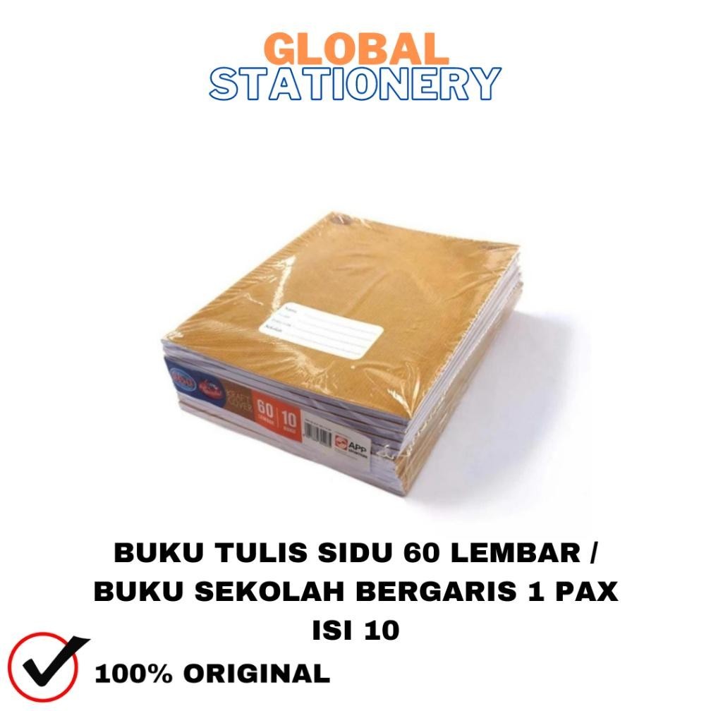 

BUKU TULIS BERGARIS BUKU CATATAN SEKOLAH SIDU SINAR DUNIA 60 LEMBAR - 10 BUKU TERLARIS