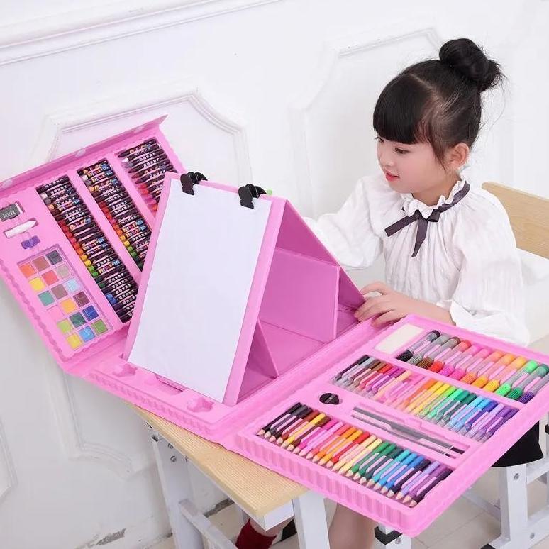 

KAZARI Crayon Set Mewarnai dan Melukis Art Set isi 208 pcs TERLARIS