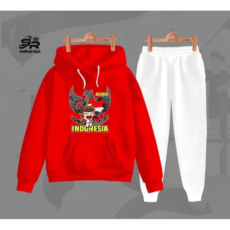 One Set Independen Day Pakaian Ansk Perempuan Kemerdekaan Agustusan Stelan Hut Ri Ke 79 Satu Setel A