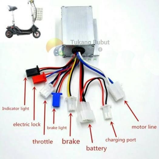 Controller kontroler sepeda listrik 24v 24 volt 250w 250 watt brushed