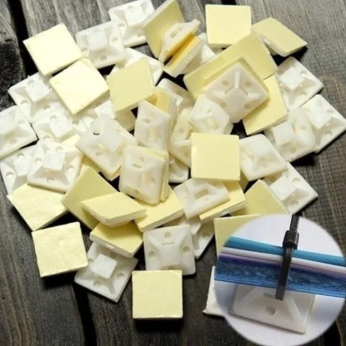 

Tie Mount 40x40 mm Pengikat Pengait Kabel Timon Premium