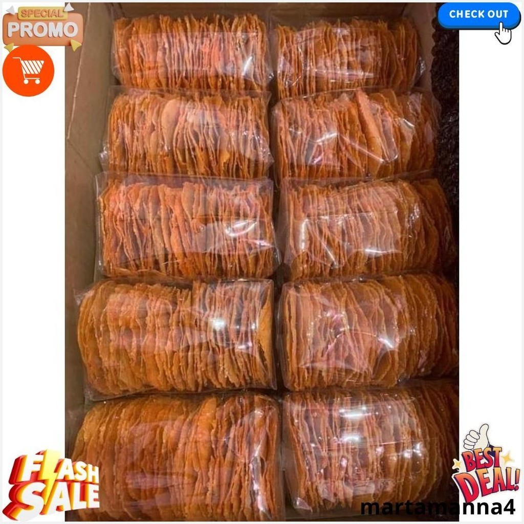 

Emping Melinjo Jumbo Pedas Mentah Asli Limpung 1/2 Kg Gratis Ongkir