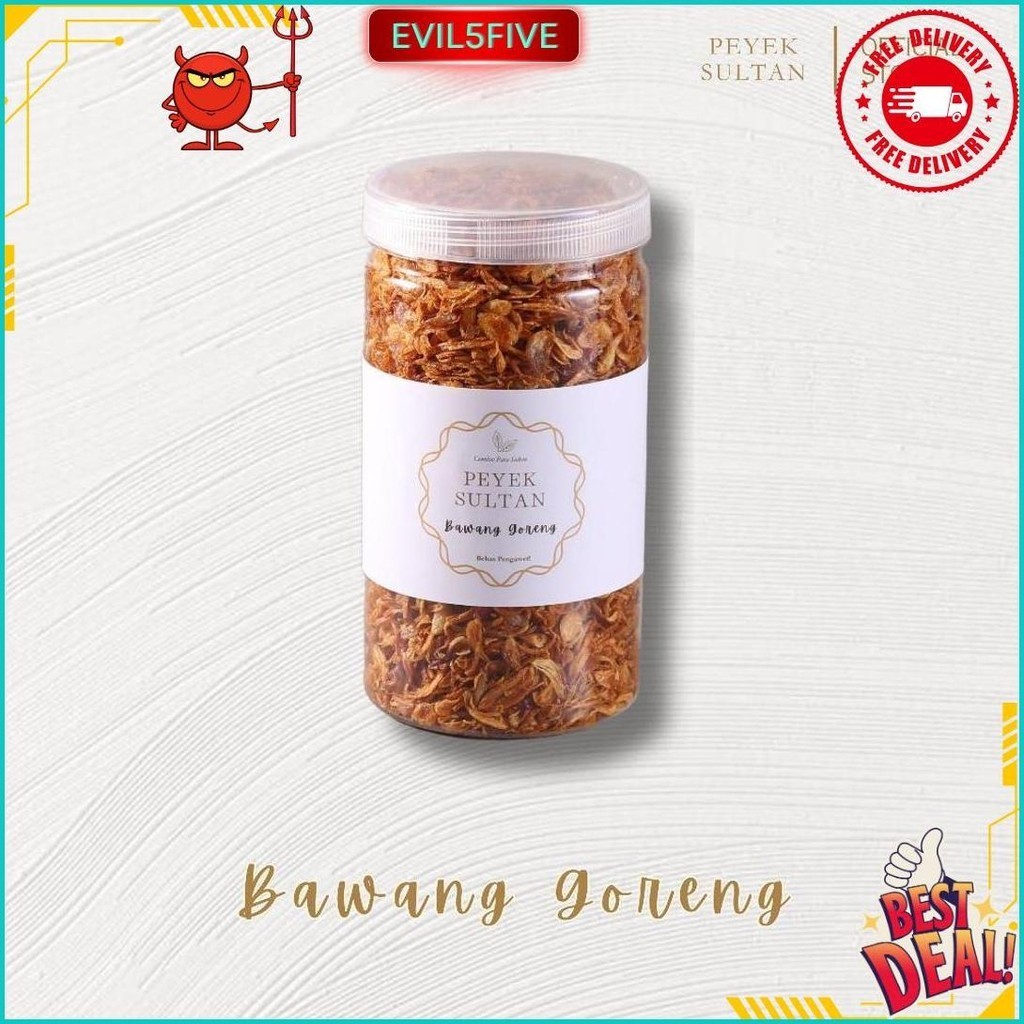 

Bawang Goreng (Extra Large / Xl) | Lauk / Teman Makan Enak, Gurih, Dan Renyah, Tanpa Pengawet | Peyek Sultan Termurah Banget