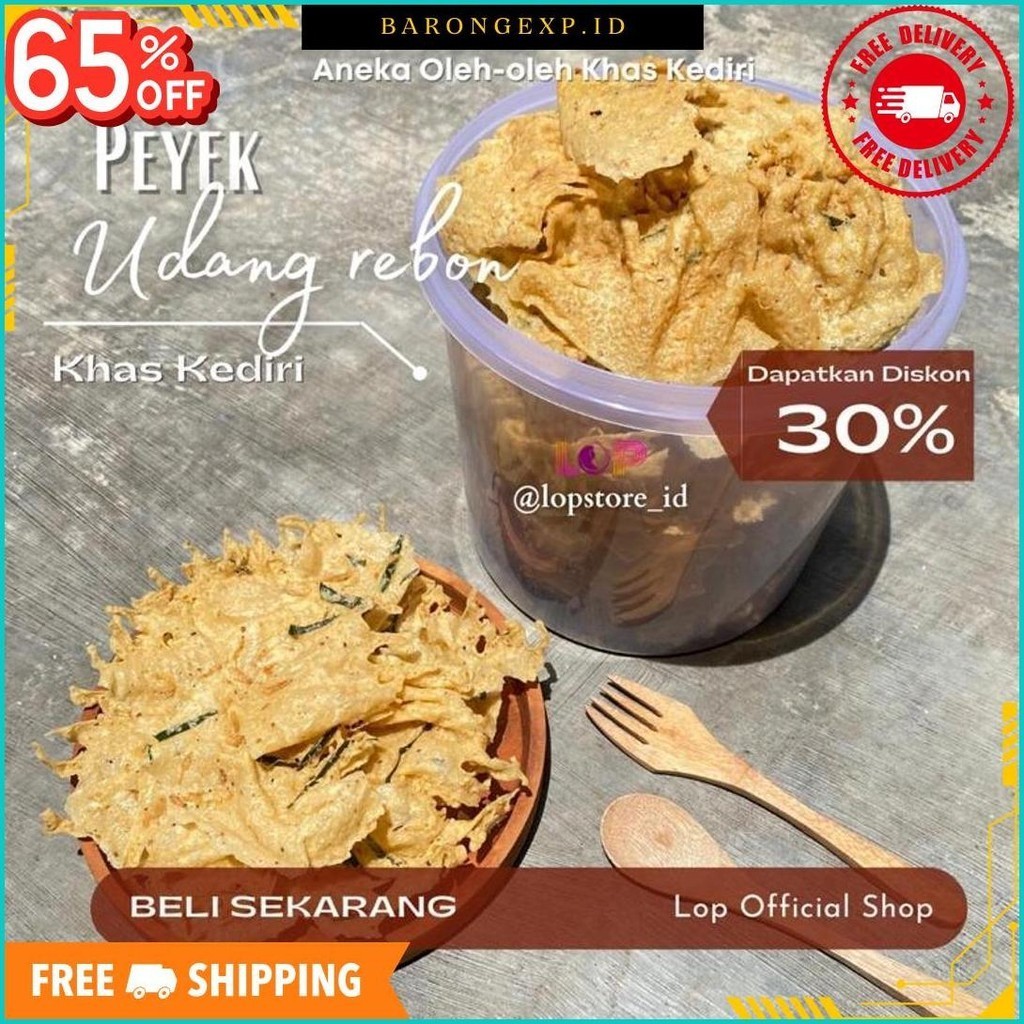

Rempeyek/Peyek Kacang/Peyek Udang Rebon Toples 5Lt Bisa Cod