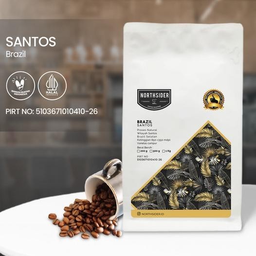 

Northsider Kopi Arabika Brazil Santos Natural Coffee 500G