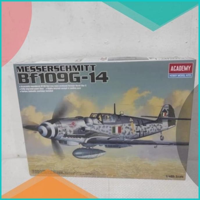 Pesawat Messershcmitt Bf-109 Jerman Italia Model Kit Rakit 1/48 8JVLZ4