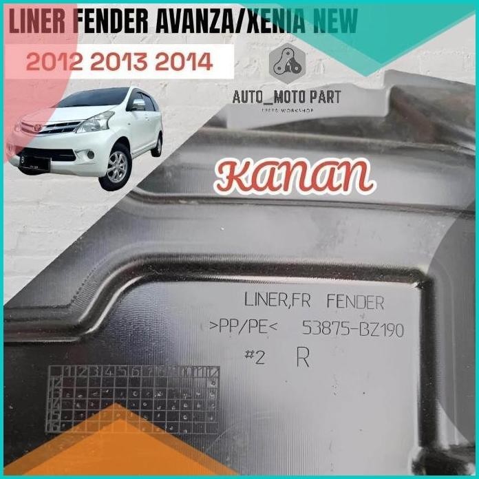 liner fender depan avanza xenia new 2012 2013 2014 kanan kiri original
