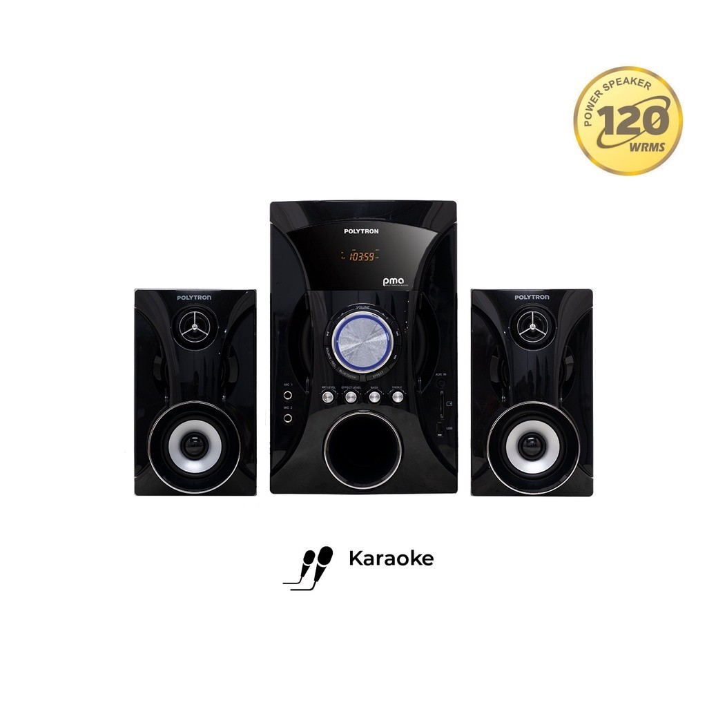 POLYTRON SPEAKER AUDIO PMA 9525 PMA9525 PENGGANTI PMA 9505 PMA9505 SUPER BASS USB BLUETOOTH