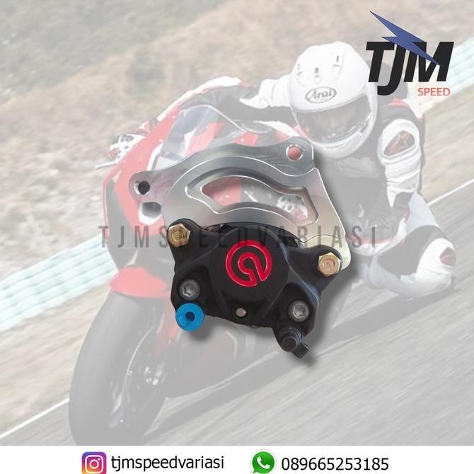 [TJD] KALIPER BREMBO 2P BLACK + BREKET KALIPER MIO SPORTY MIO J 260MM