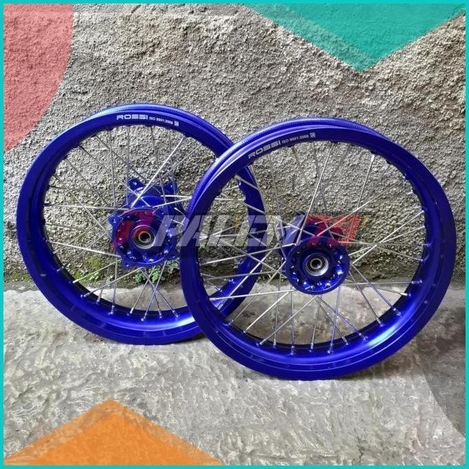 Velg Set Supermoto Biru CRF 150 L Velk Wheelset 17 300 350 CRf150 8JVL