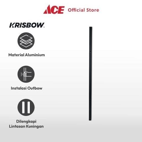Ace Krisbow 1 mtr Part Rel Lampu Sorot Slim - Hitam