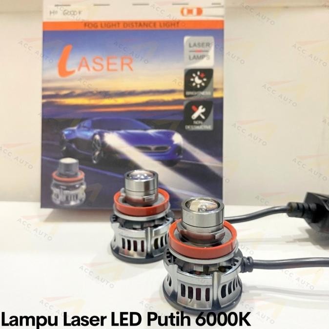 TERMURAH - _Lampu LED Laser Projector 6000 Putih H11 HB3 HB4 H7