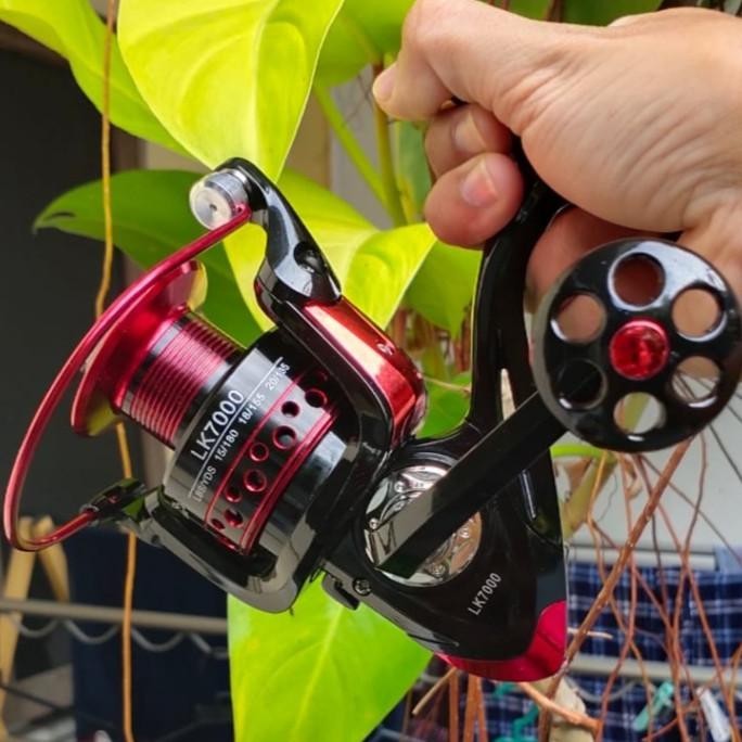 Reel 7000 Gulungan Pancing Gold Sharking Lk7000 Metal Reel 4.7:1 13Bb