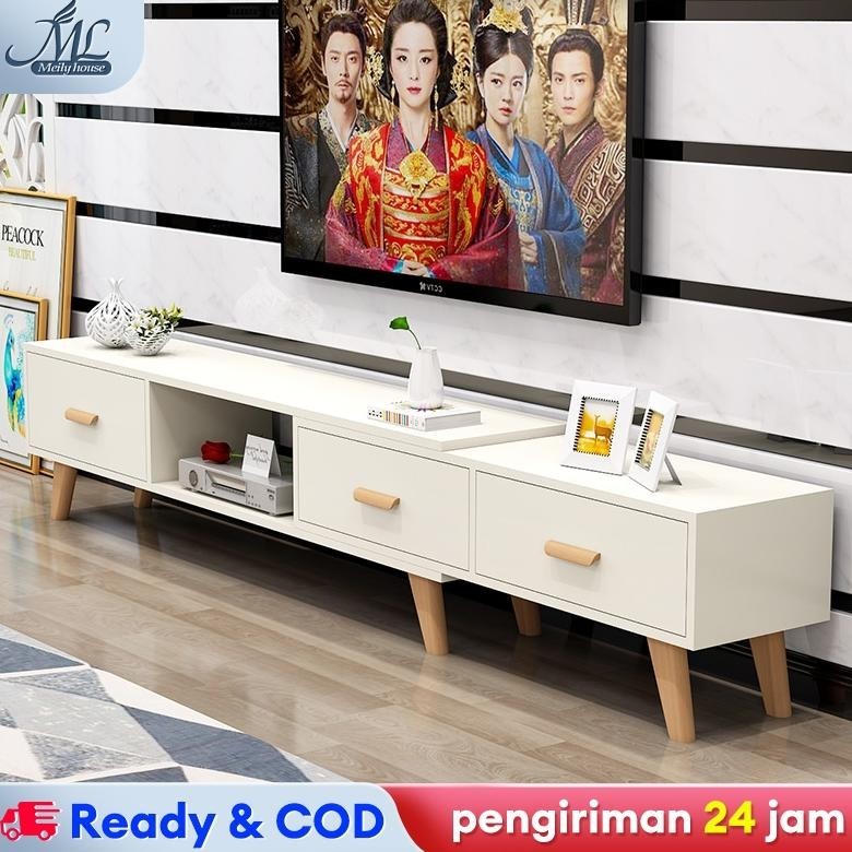 MH Meja TV Meja TV 43 Inch Meja TV Yang Bisa Ditarik Meja TV Minimalis Modern Meja Buffet Lemari TV 