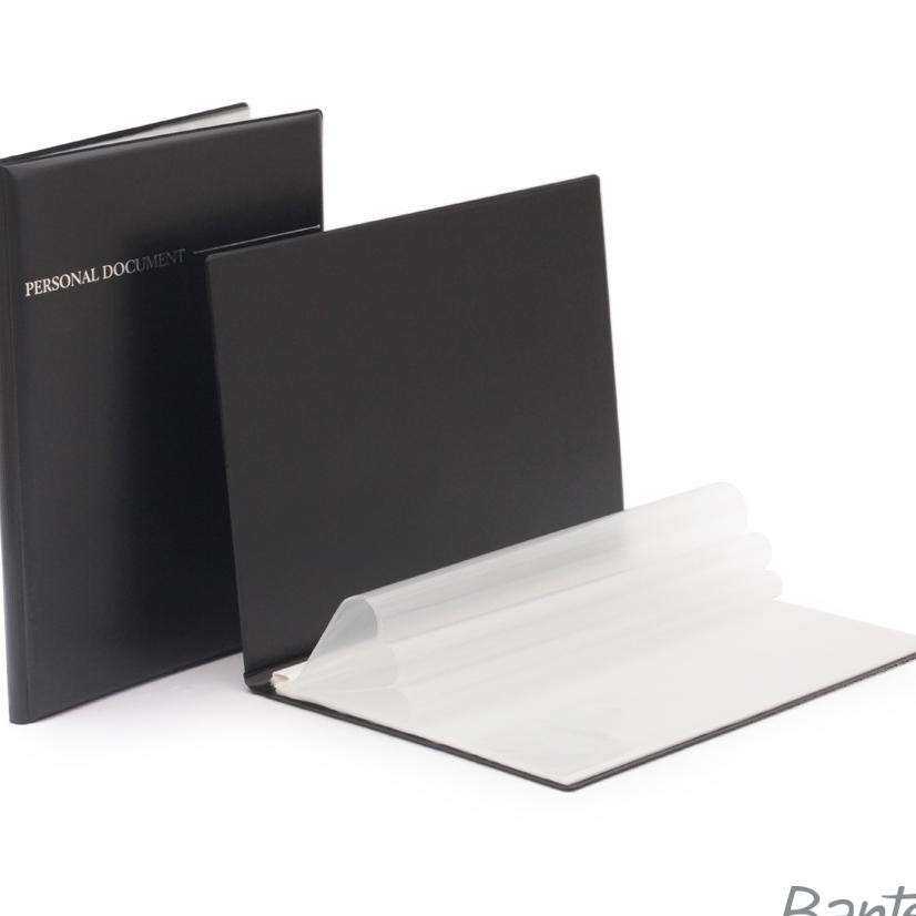 

Bantex Clear Holder Map Kulit Leather Document Keeper Folio F4 Bla