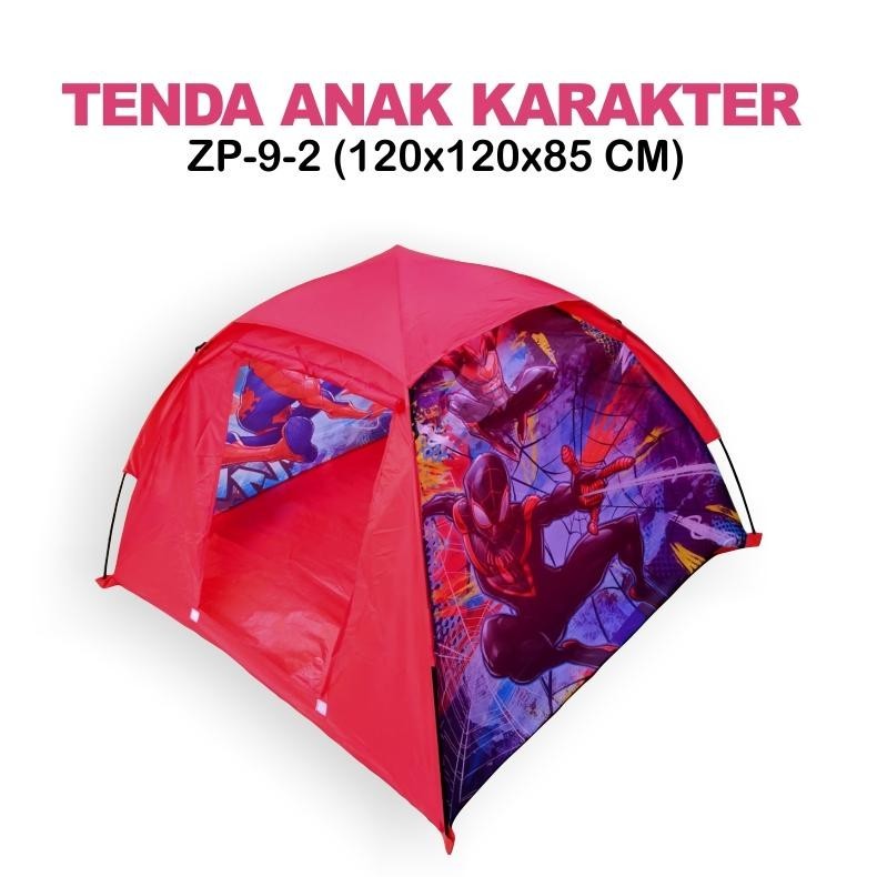 Cod Tenda Anak Karakter Rumah Bermain Camping Tent Cars Motif Hello Kitty Frozen Spiderman Princess 