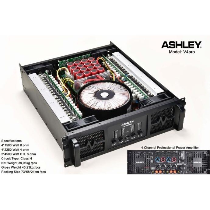 Readyy... Power Amplifier Ashley V4Pro V4 Pro V 4Pro V 4 Pro