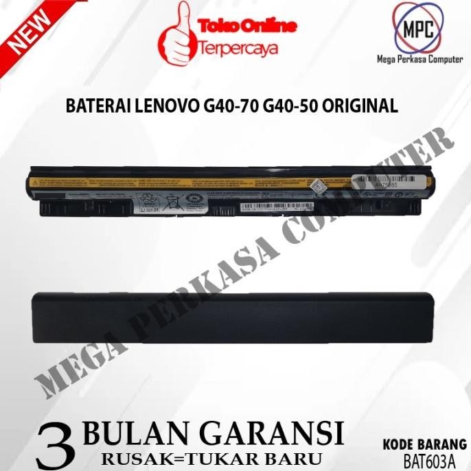 Batere Baterai Laptop Lenovo G40-70 Original