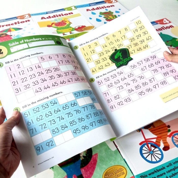 BUKU KUMON MATH WORKBOOK SET ISI 10 BUKU BAHASA INGGRIS - ENIGMAZONE
