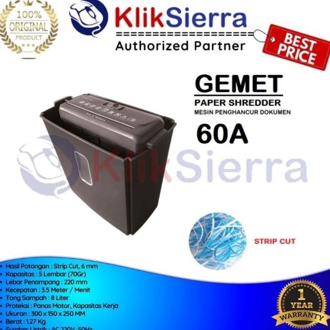 Gemet 60A Mesin Penghancur Kertas | Paper Shredder Gemet 60 A