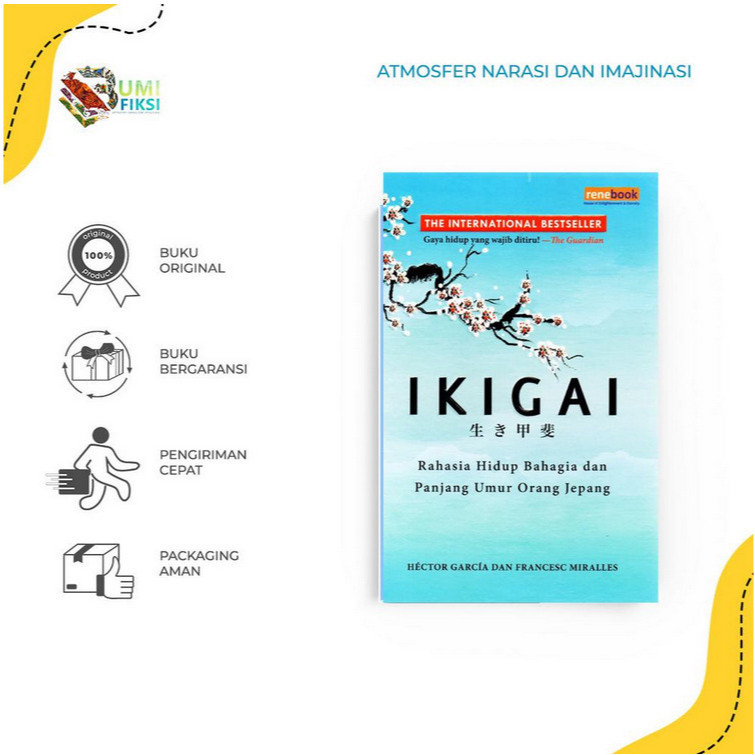 {PROMO} - Buku Motivasi IKIGAI (Hardcover) - Hector Garcia - Renebook - Bumifiksi