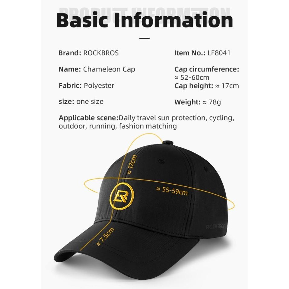 Topi Sepeda Rockbros Lf8041 Cycling Hat Bike Cap Pelindung Kepala  Ready