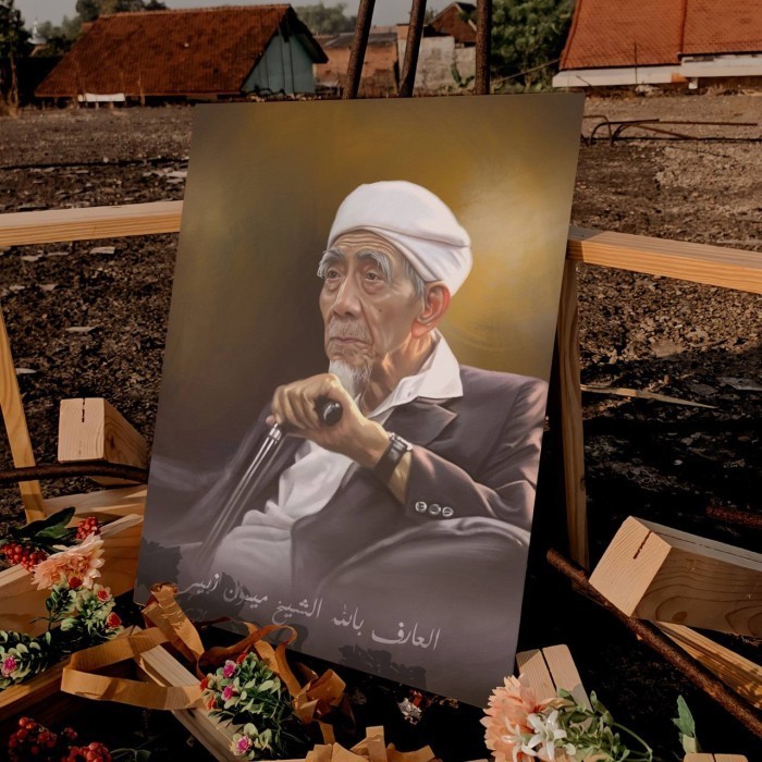 SALE Poster Lukisan Ulama 3040 Mbah KH Moen Maimoen Zubair