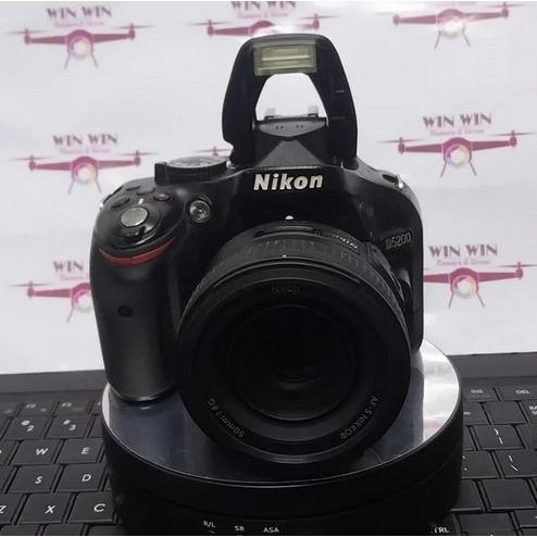 Kamera Camera Dslr Nikon D5200 Lensa Nikkor Af-S Fix 50Mm G Original