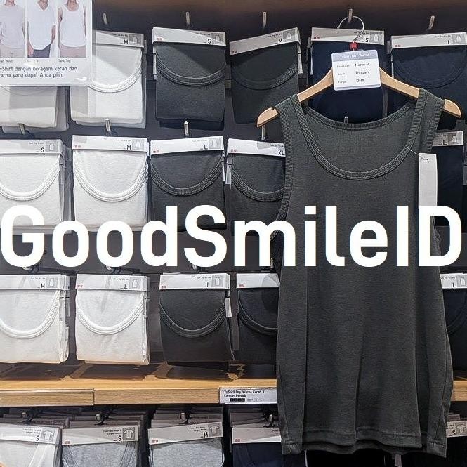 JASTIP Tank Top Rib Katun Pria Dry Kaos Dalam Tanktop Warna UNIQLO TF