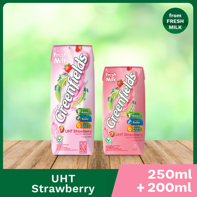 

Greenfields Susu UHT Strawberry 250ml + 200ml