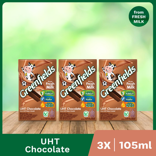 

Greenfields Susu UHT Chocolate 105ml x 3 pcs