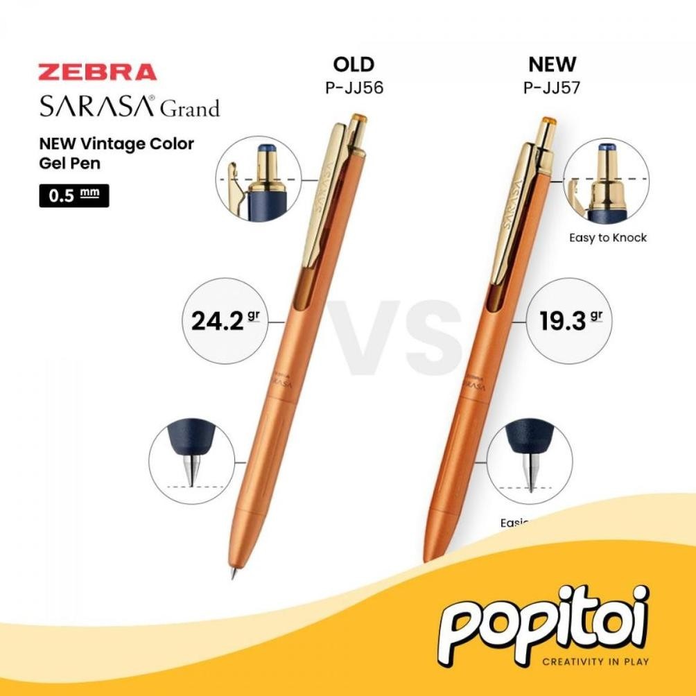 

et-98 Zebra Sarasa Grand Vintage 0.3 0.5 mm Retro Color Gel Pen Pulpen Bolpoin Gift Souvenir Viral