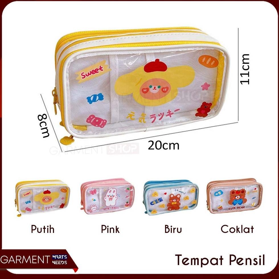

Er-6 Lncipncl - Kotak Pencil Anak Tempat Pouch Transparan Bahan Pvc Motif Kartun Lucu Serbaguna Cod
