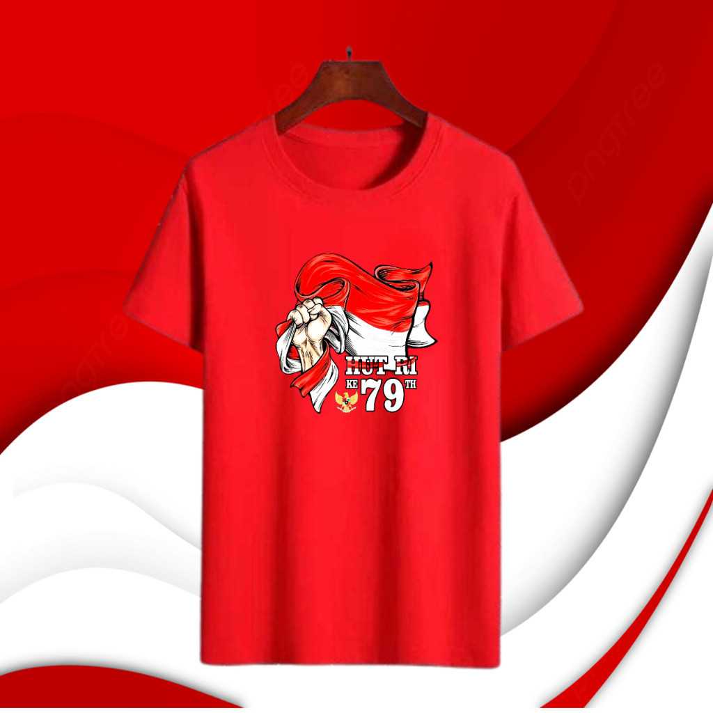 Kaos Kemerdekaan Hut Ri 2024 T-Shirt Dewasa Hutri 79Tahun Baju Merah Putih 17Agustus Tisert Dirgahay