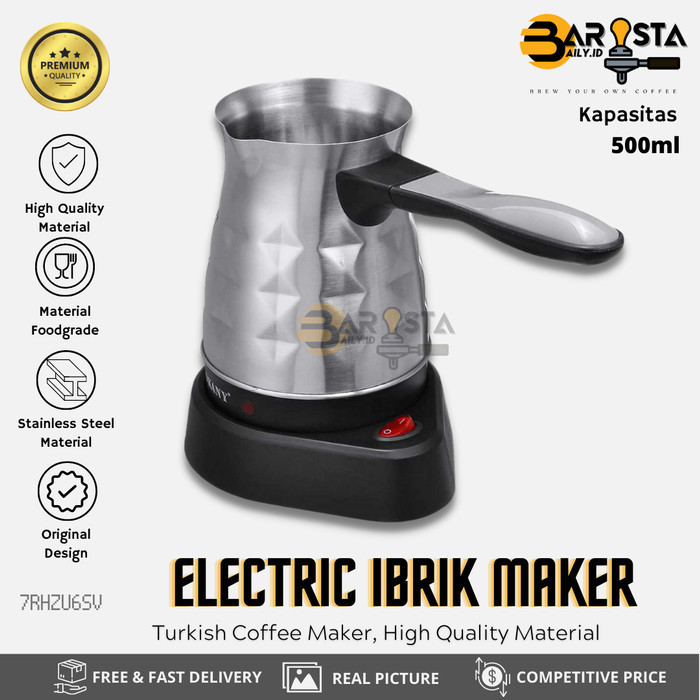 Alat Seduh Kopi Turkish Coffee Pot Tubruk Ibrik Listrik 500ml 600W SL